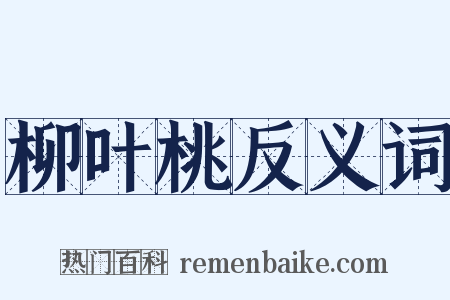 柳叶桃反义词是什么意思的图片
